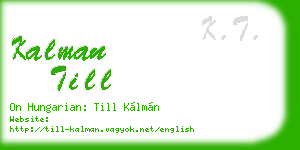 kalman till business card
